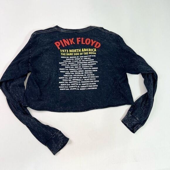 Pink Floyd Shirt Womens Navy Blue Medium Dark Side of the Moon Tour Graphic Tee - Picture 4 of 7